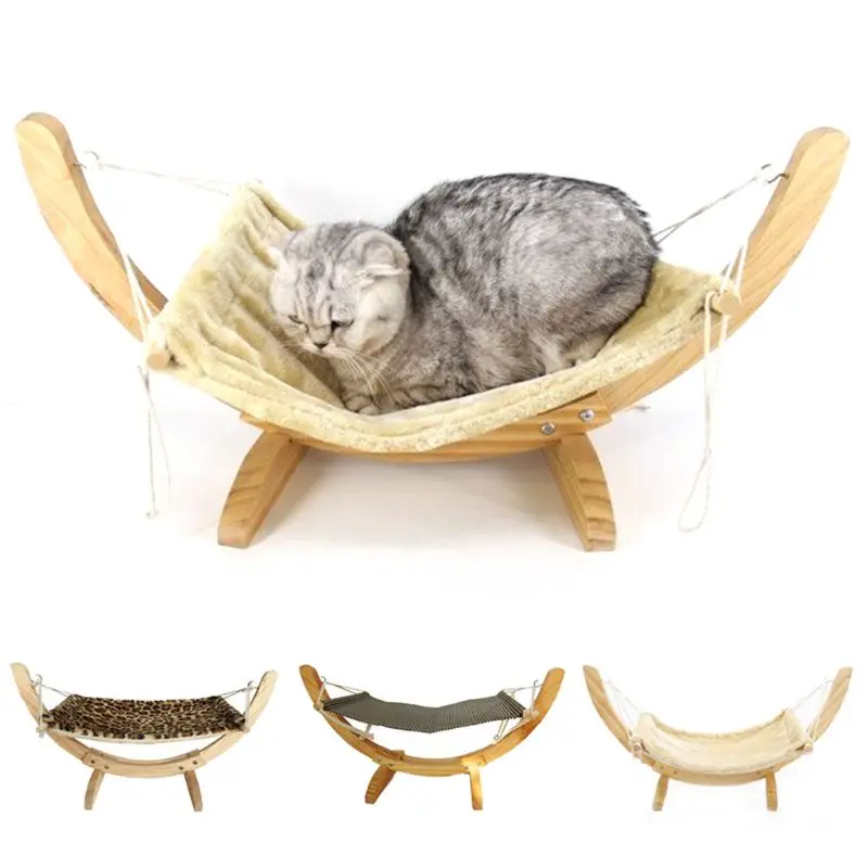 Деревянные гамаки для кошек, собак, кошек, свинг-кровать, легко собрать деревянные строительные принадлежности для домашних животных