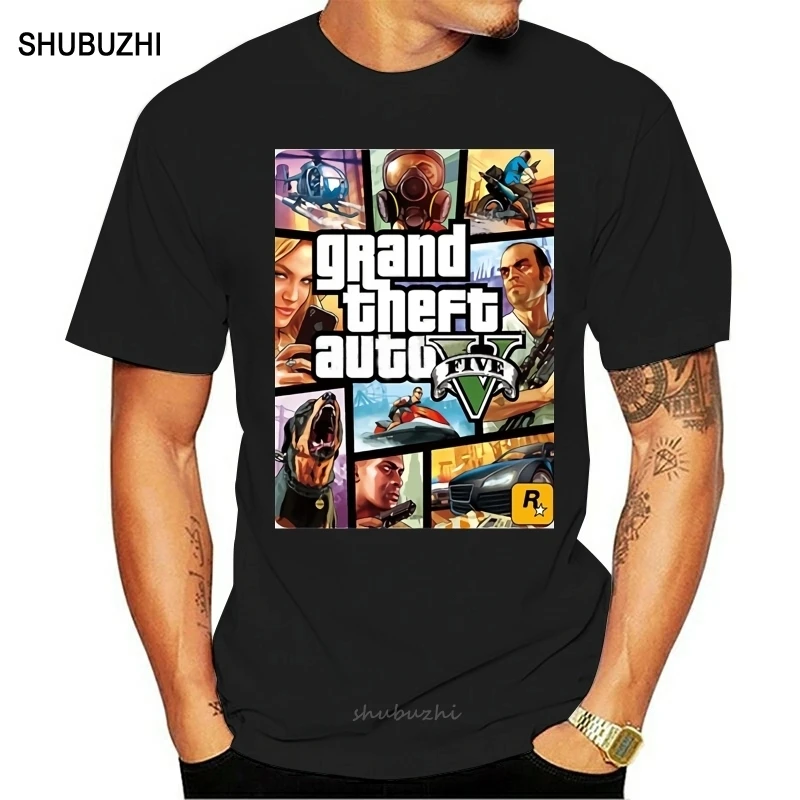 Купить Grand Theft Auto Gta Мужская Уличная длинная футболка с 5 мужские футболки от известного | Мужские футболки (1005001548452272)