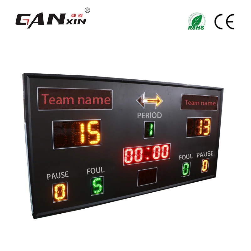 [Ganxin] Открытый водонепроницаемый IP65 имя команды программируемые стрелы часы табло для баскетбола