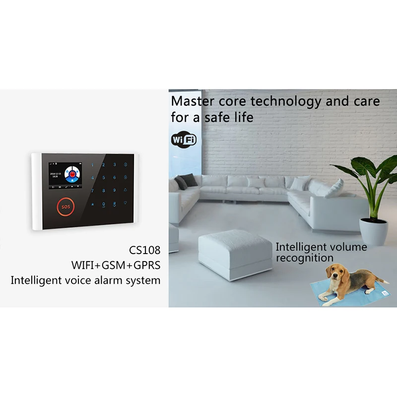 

Alarm System Doorbell Home Office Security Safety Hardware LCD Dual horn