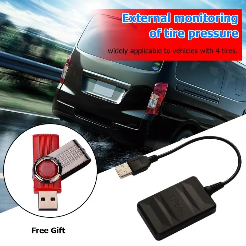 TPMS монитор давления в шинах Система для Android автомобильный Радио плеер USB система контроля давления в шинах внешний/внутренний датчик