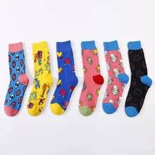 Женские длинные носки зеленого цвета с изображением героев мультфильмов в Корейском стиле с цветочным рисунком; обувь для катания на коньках; сезон осень-зима; женские носки