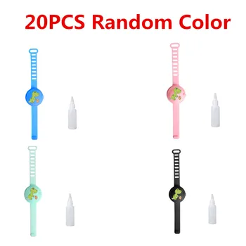 

20PCS Silicone Wristband Hand Dispensing 10ML Pumps Disinfectant Portable Pumps Disinfectant Sanitizer Dispenser Bracelet
