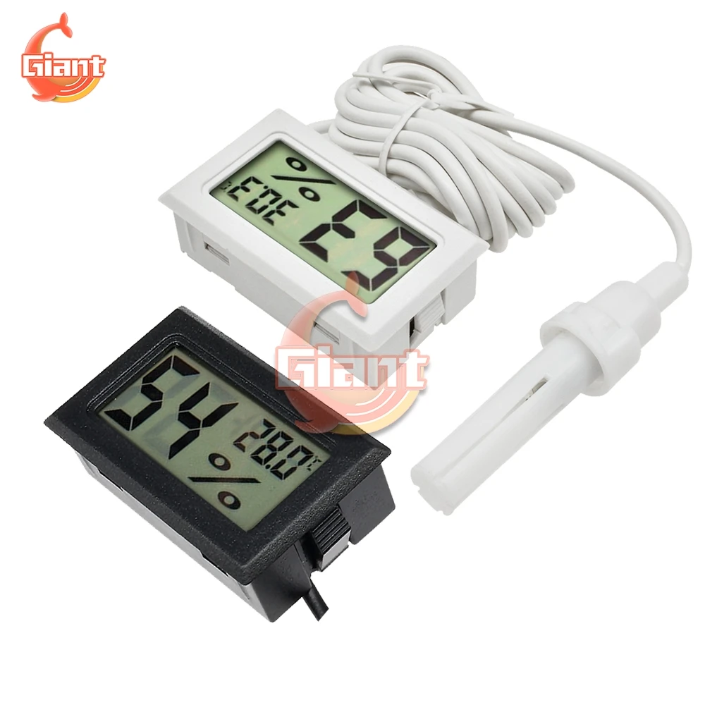 Mini Digital LCD Temperature Luftfeuchtigkeit Thermometer Hygrometer mit Fühler 