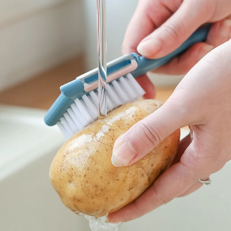 1Pcs Multifunction Fruit Vegetable Cleaning Brush 5 In 1 Peeler Corkscrew Garlic Grinder Potato Oysters Clean Kitchen Tool | Дом и сад