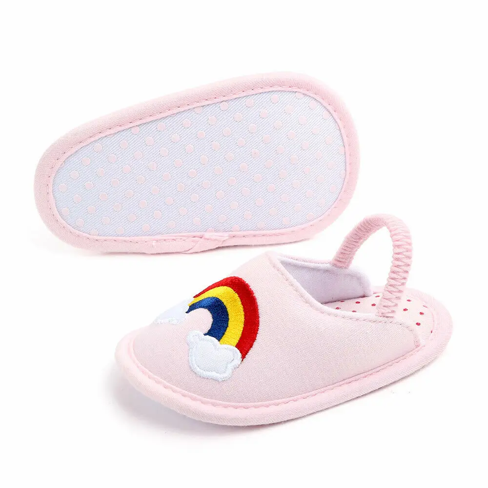 Повседневные хлопковые тапочки для новорожденных мальчиков и девочек; мягкая обувь для первых прогулок с животными - Цвет: B