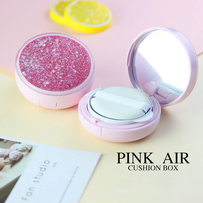 50pcs 15G DIY Beauty Make Up Case Air Cushion Sponge Powder Puff Empty Box Liquid Foundation BB Cream Sponge with Mirror