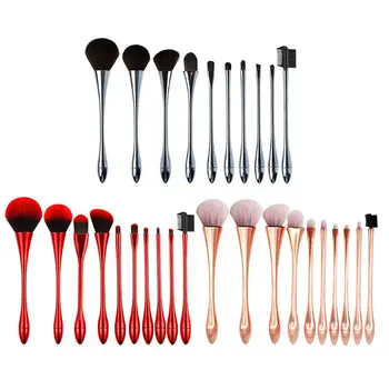 

10pcs Professional Makeup Brushes Set Foundation Eyeshadow Loose Powder Brush Eyebrow Comb Home Beauty Salon Cosmetic Tools