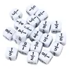 16*16mm Fraction Dice White Fractional Number Montessori Educational Kids Math Toys for Kids Games 10 Pcs/Lot 4