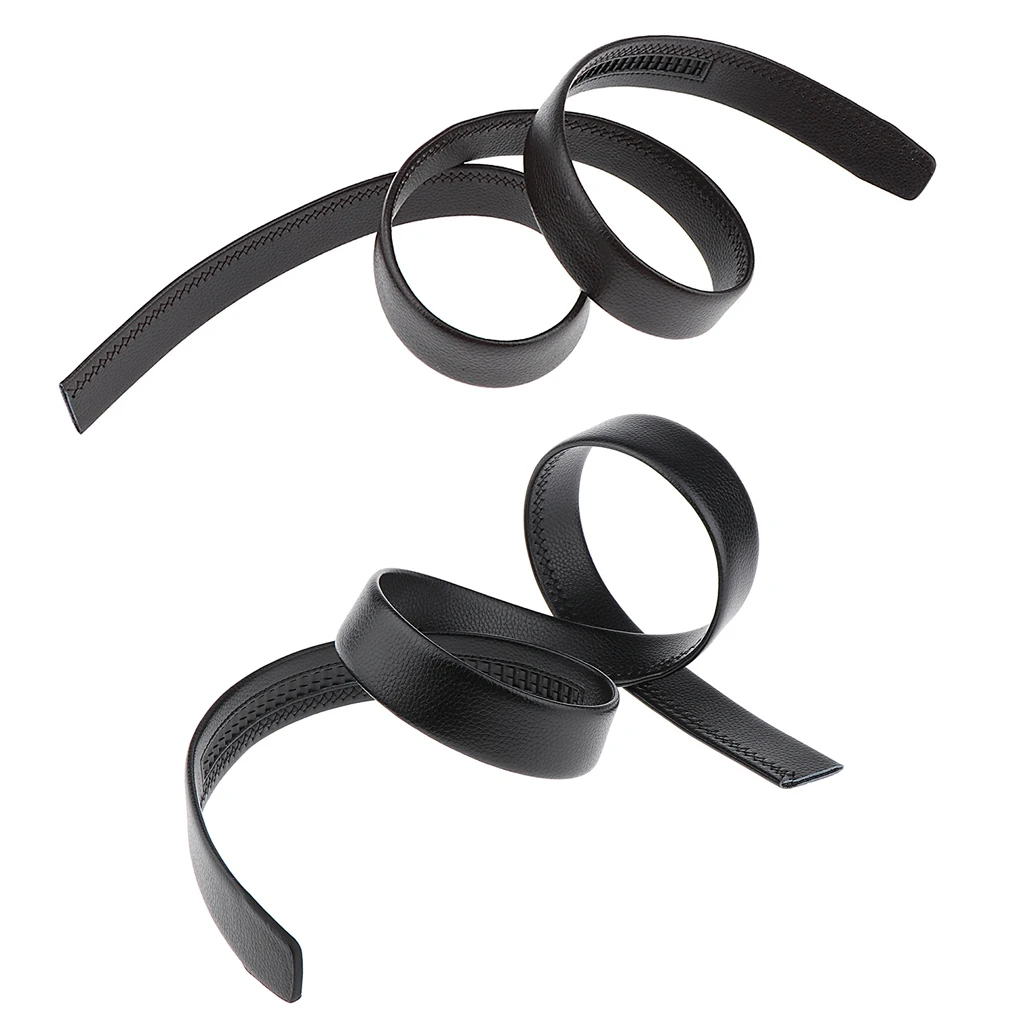 Vintage Men's PU Leather Automatic Waist Belt Slide Waistband without Buckle Gift for Father's Day Father's Birthday