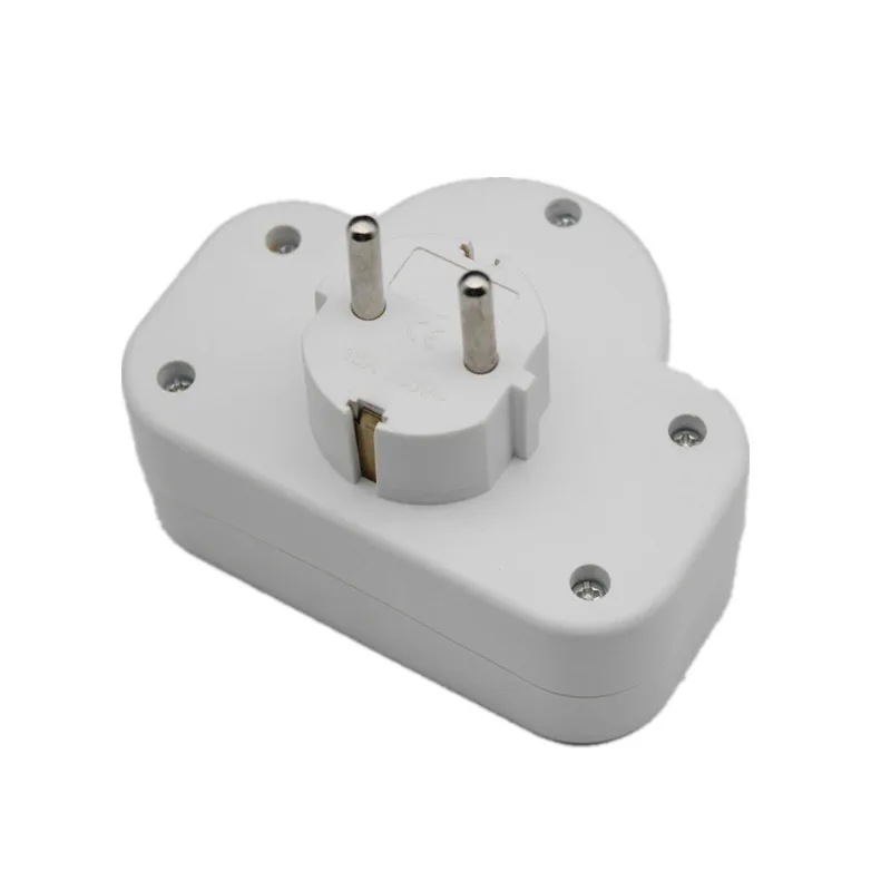 Plug Adapter European Type Conversion Plug 1 TO 2 Two Hole Way Socket Adapter EU Standard Power Adapter Socket 16A Travel Plugs with switch