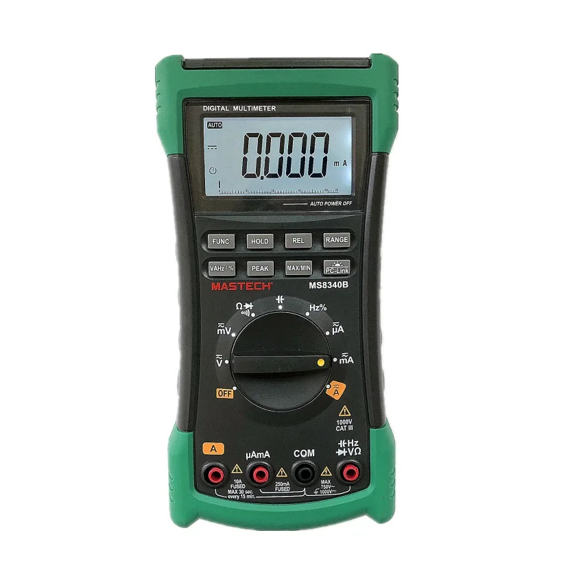 MASTECH MS8340B Цифровой мультиметр 22000 отсчетов Авто Диапазон истинный RMS DMM Емкость