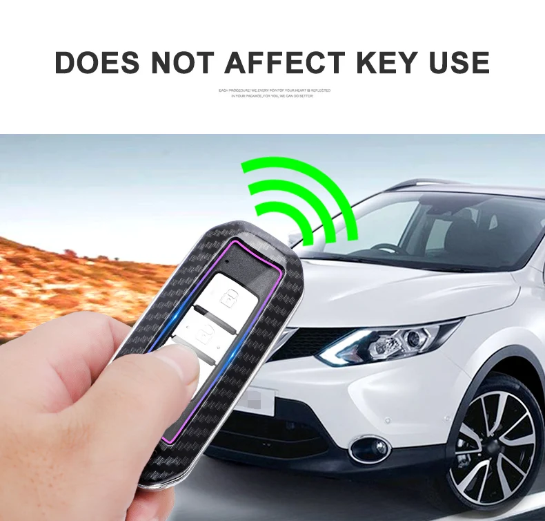 Carbon Fiber Car Smart Key Cover Case For Baojun 510 560 360 730 630 610 310 E100 310W 530 Protect Shell Fob Accessories - H39b607c54c1646b799d8093fe2422e94a