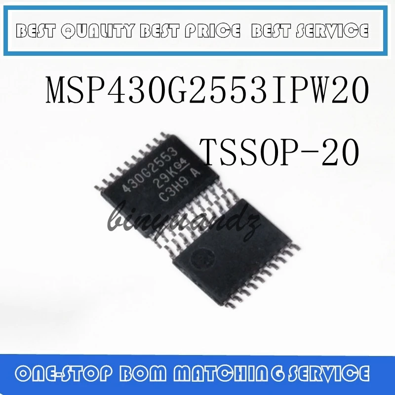 2 шт MSP430G2553IPW20RG4 TSSOP20 IC MCU 16BIT 16KB FLASH 20tssop 430G2553 43062553