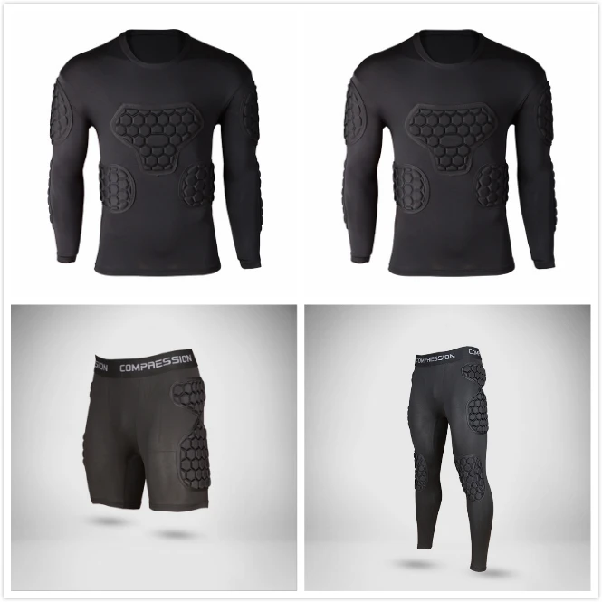 Rugby Soccer Goalkeeper Training Pants Men American Rugby Football Pads Jacket Shorts Workout Fitness Knee Guard Safety Trousers
