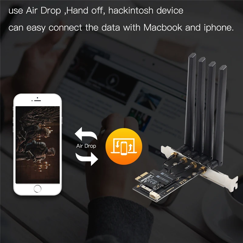 Dual Band 1750mbps 802 11ac m4360 Wifi For Bluetooth 4 0 mcd Pcie Wireless Adapter Macos Hackintosh Airport Dekstop Pc Network Cards Aliexpress