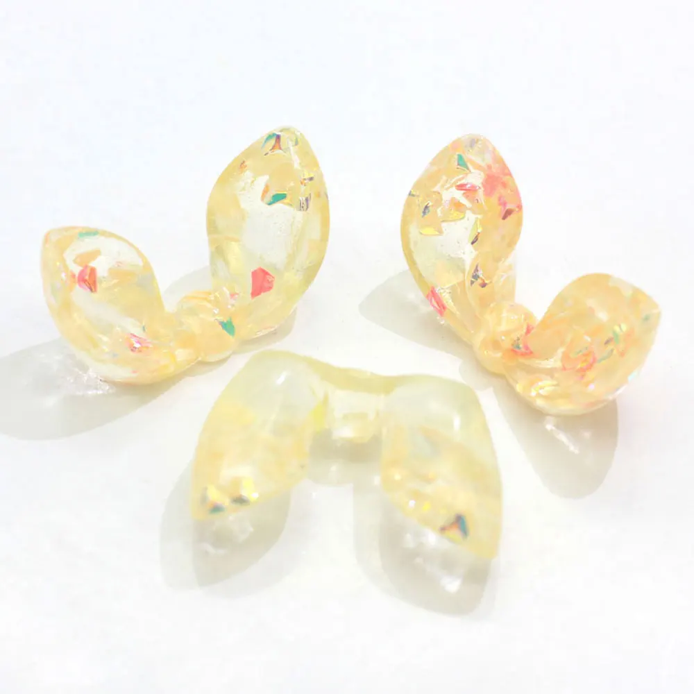 /20/50 шт 3D блеск с кроличьими ушками и бантом Kawaii плоские бусины кабошон ремесла Сделай Сам DIY бигуди для волос украшение в виде банта; принадлежности Embellishmen - Цвет: 4