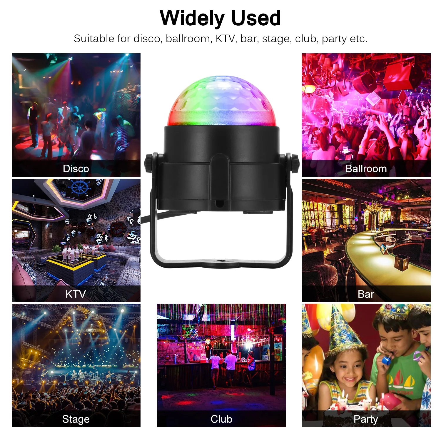 Сценический светодиодный RGB-светильник 3 Вт Рождественский домашний KTV Рождество