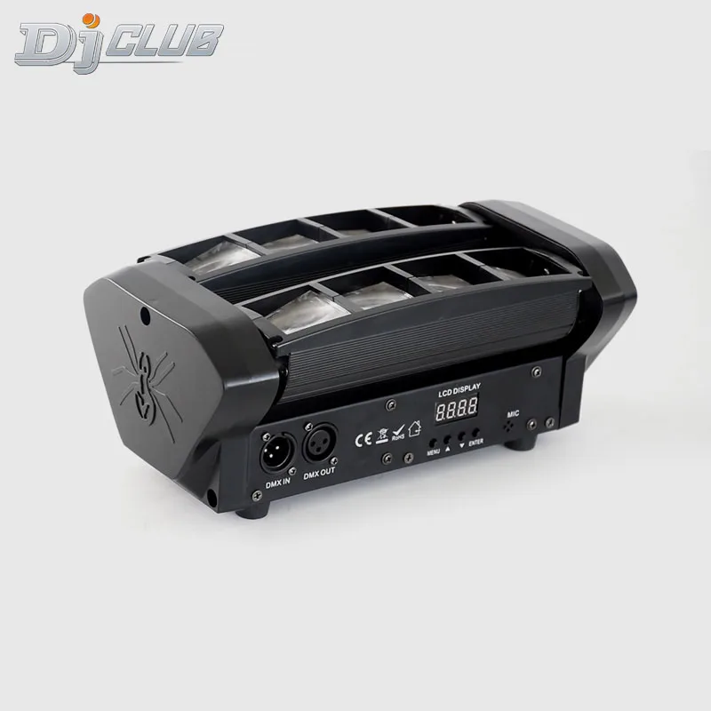 

Сценический 8X6W Мини светодиодный паук Dmx512 движущийся головной свет Rgbw светодиодный луч клубный Dj