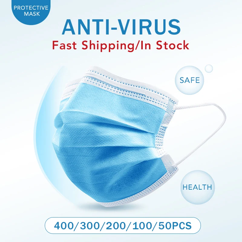 

Medical Face Mask anti 3 Layer Protective For Kids Women Man 200 PCS/100PCS/50PCS masks