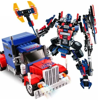 

377pcs Transformation Series Transform Robot Car Big Truck Building Block Model Toy Gift For Kids Boy 8713