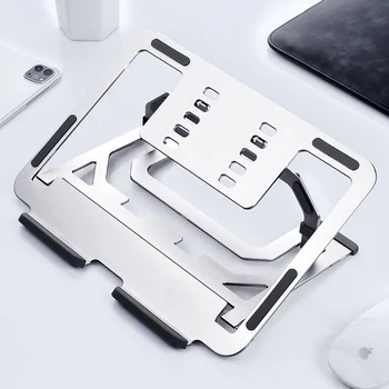 

Portable Adjustable Aluminum Laptop Stand Multi-Angle Desk Laptop Holder For MacBook 11-15.6" Notebook Cooling Holder Folding