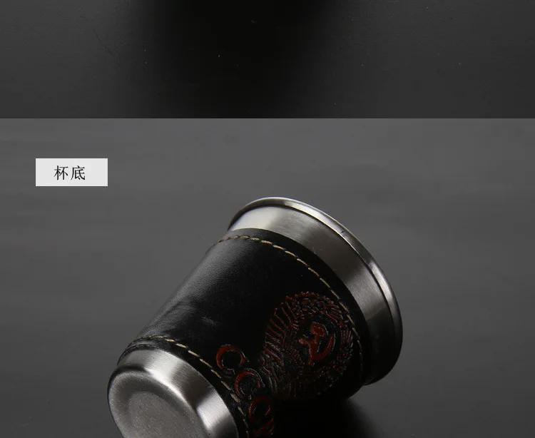 Supply 70 Ml Thick Stainless Steel Wine Glass Portable Outdoor Portable Sanding Tass 4 Cup into Cup Set