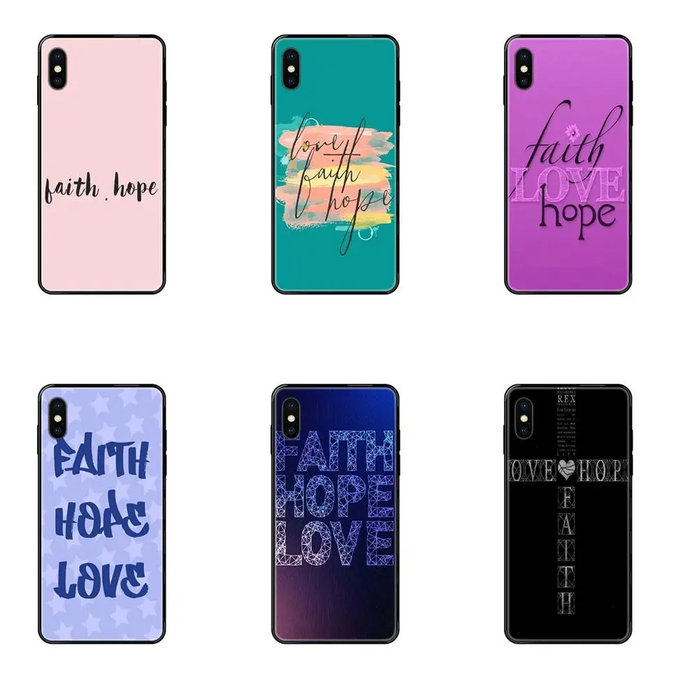 Мягкий модный чехол для Xiaomi Mi Max Mix 2 3 2S 5X 6X CC9 CC9E Pro Note 10 Lite Ultra с цитатами Faith Hope Love |