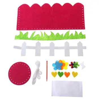 

Children Early Childhood Educational Toy Kids Handmade Non-woven Pencil Holder Cute DIY Craft Kit Pen Container 72XC