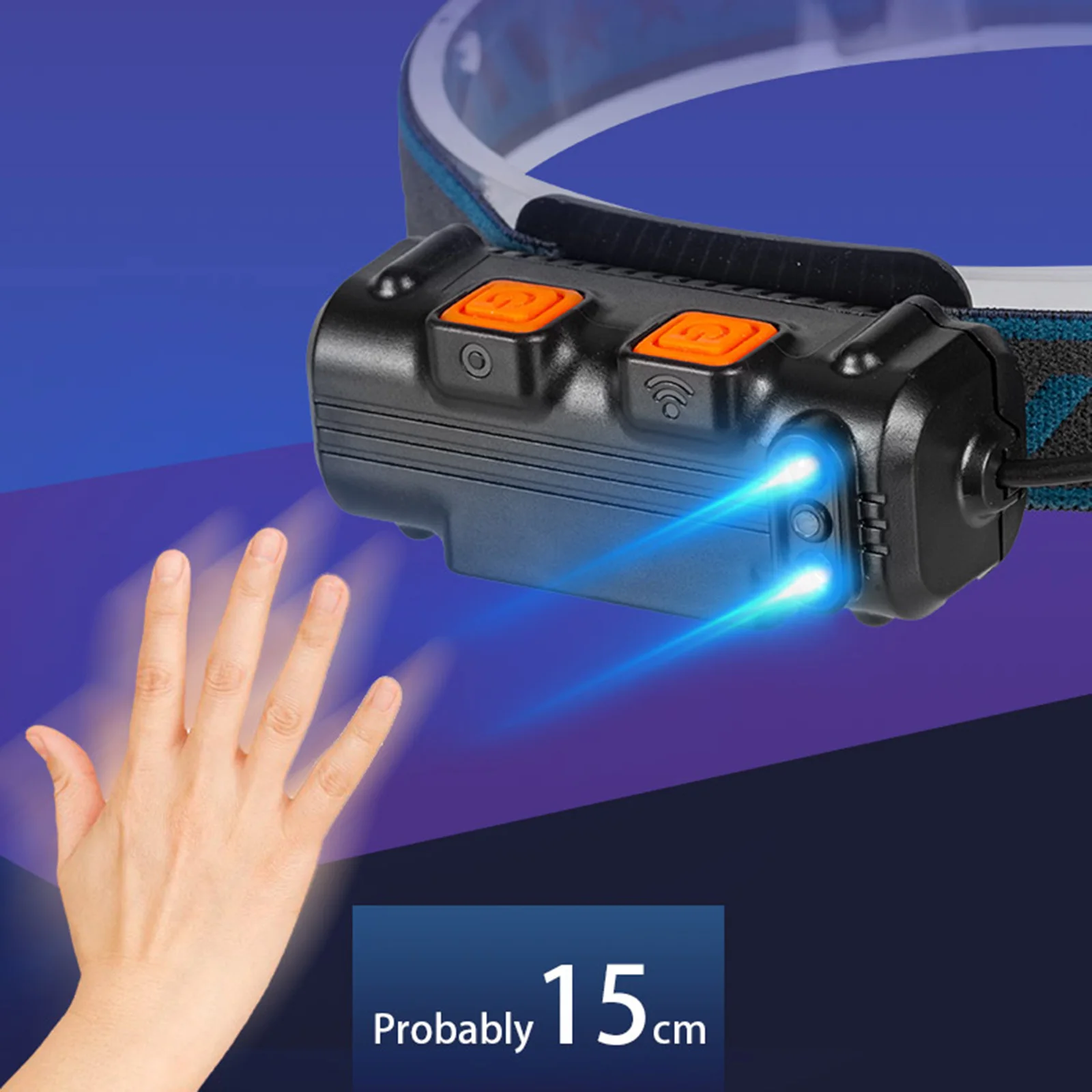 LED Headlamp Flashlight Strip COB Headlamp Flashlight Flashlight Torch Head Light Best Camping Fishing Camp - Image 6