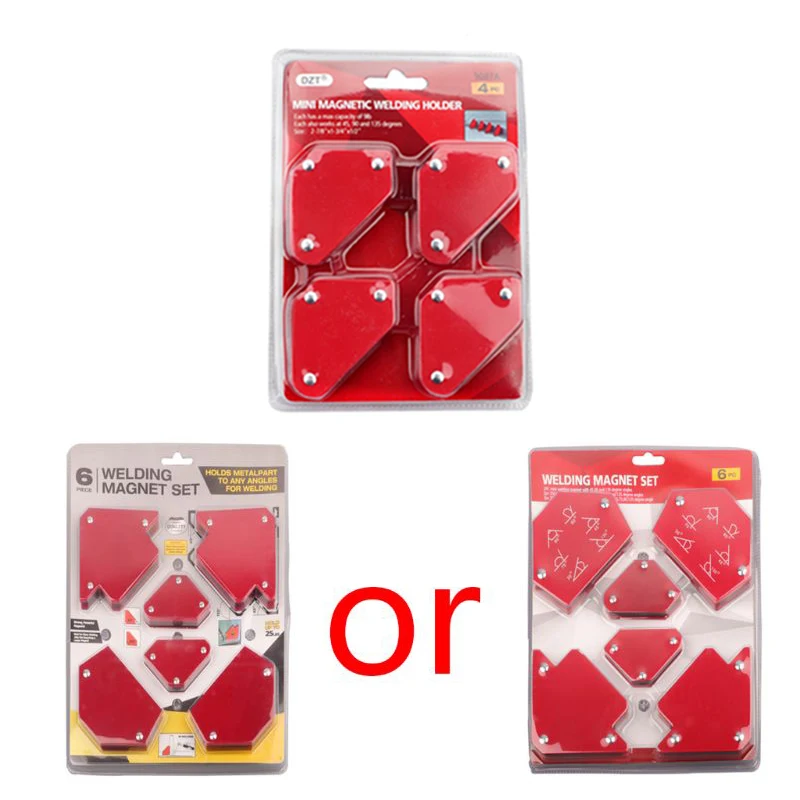 

4/6 Pcs Triangle Welding Positioner Magnetic Fixed Angle Soldering Locator Tools Without Switch Welding Accessories