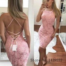 Розовое платье для девочек Бальные вечерние платье вечернее платье с лямкой на шее; Sofuge кружевное платье для девочек, Vestidos De Fiesta, для девочек на выпускной бал, для особых случаев