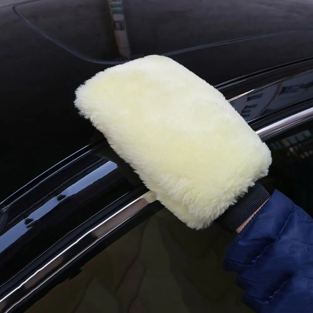 Washing Gloves Artificial Wool Water Absorption Car WashFiber for glass PVC plastics leather Car Cleaning Accessories microfiber cleaning cloths car cleaning tool