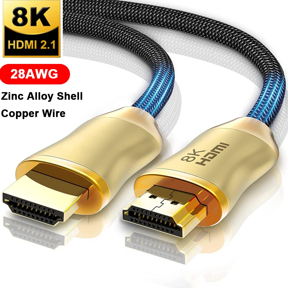 5M 10M Cable hdmi 2.1 8K 60Hz 4K 120Hz 48Gbps HDMI for TV xiaomi mi box ps4 ps5 Gold Plated connectors High Definition | Электроника
