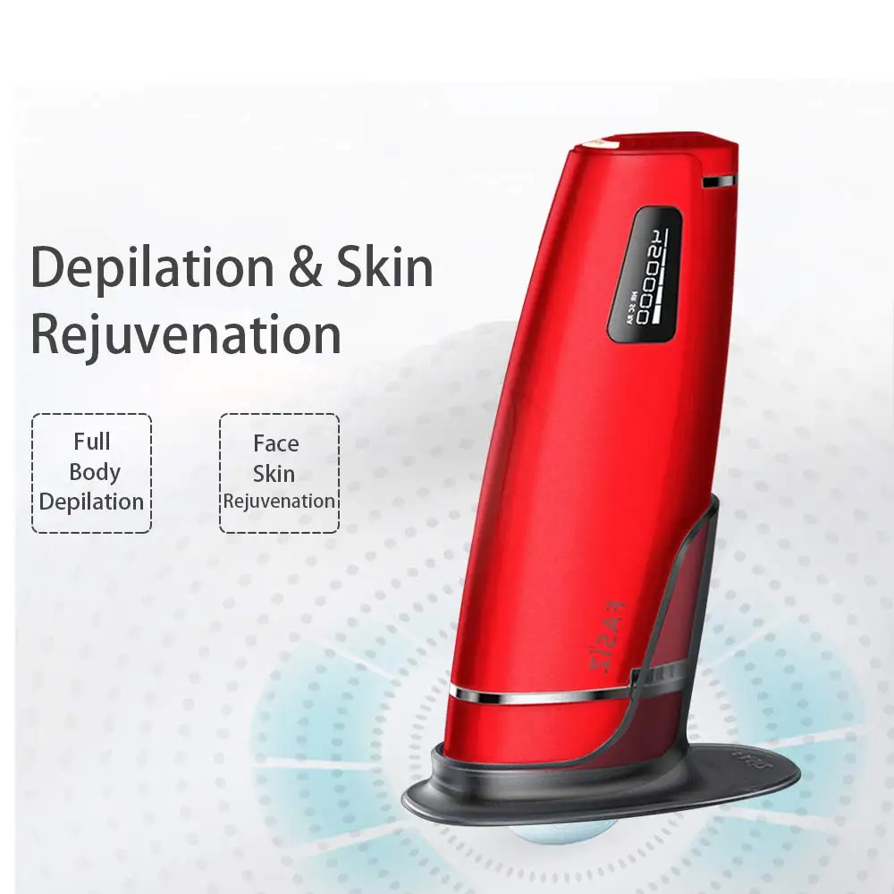 Fasiz Elegant Red Hair Removal Women Permanent Laser IPL Home Hair Remover Bikini Electric 450000 Flashes Epilator With Kit (5)