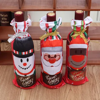 

Christmas Wine Bottle Bag Santa Snowman Elk Holiday Wine Bottle Decoration for Christmas Party Gift Drop Shipping