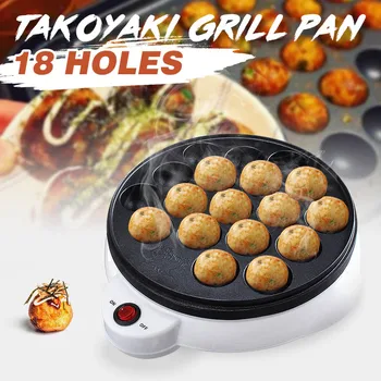 

Professional 18 Hole Takoyaki Grill Pan Electric DIY Home Octopus Meat Ball Maker Plate Set Baking Machine Household