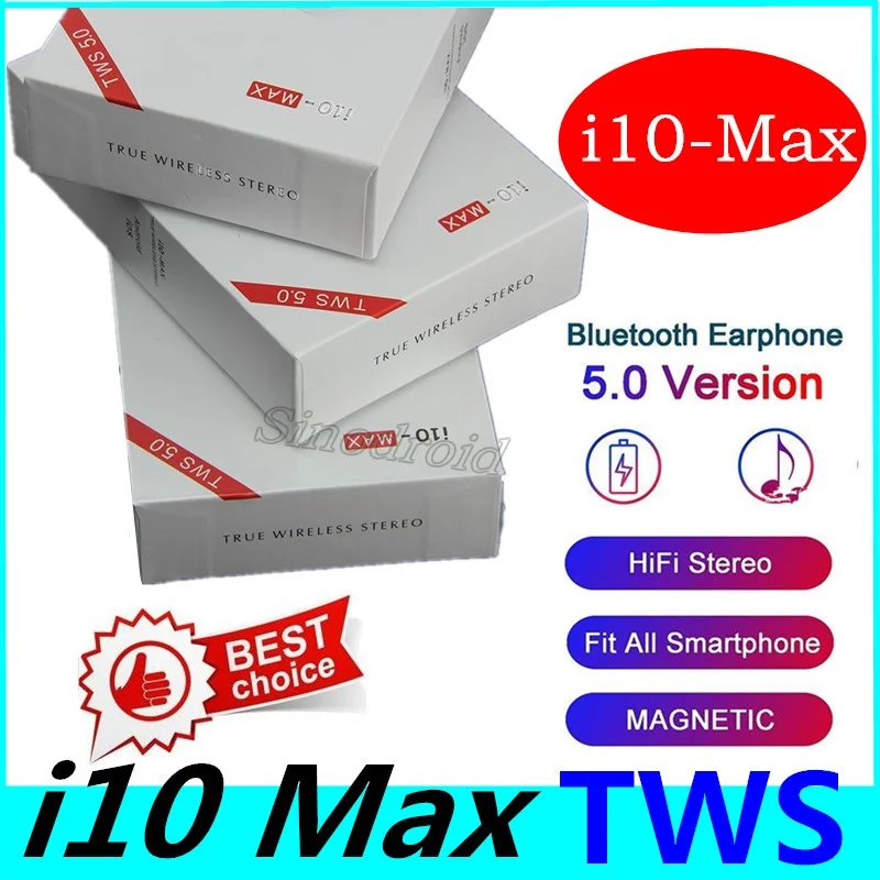 I10-MAX TWS Bluetooth 5,0 гарнитура TWS беспроводные наушники Близнецы наушники стерео наушники портативные наушники 50 шт./лот