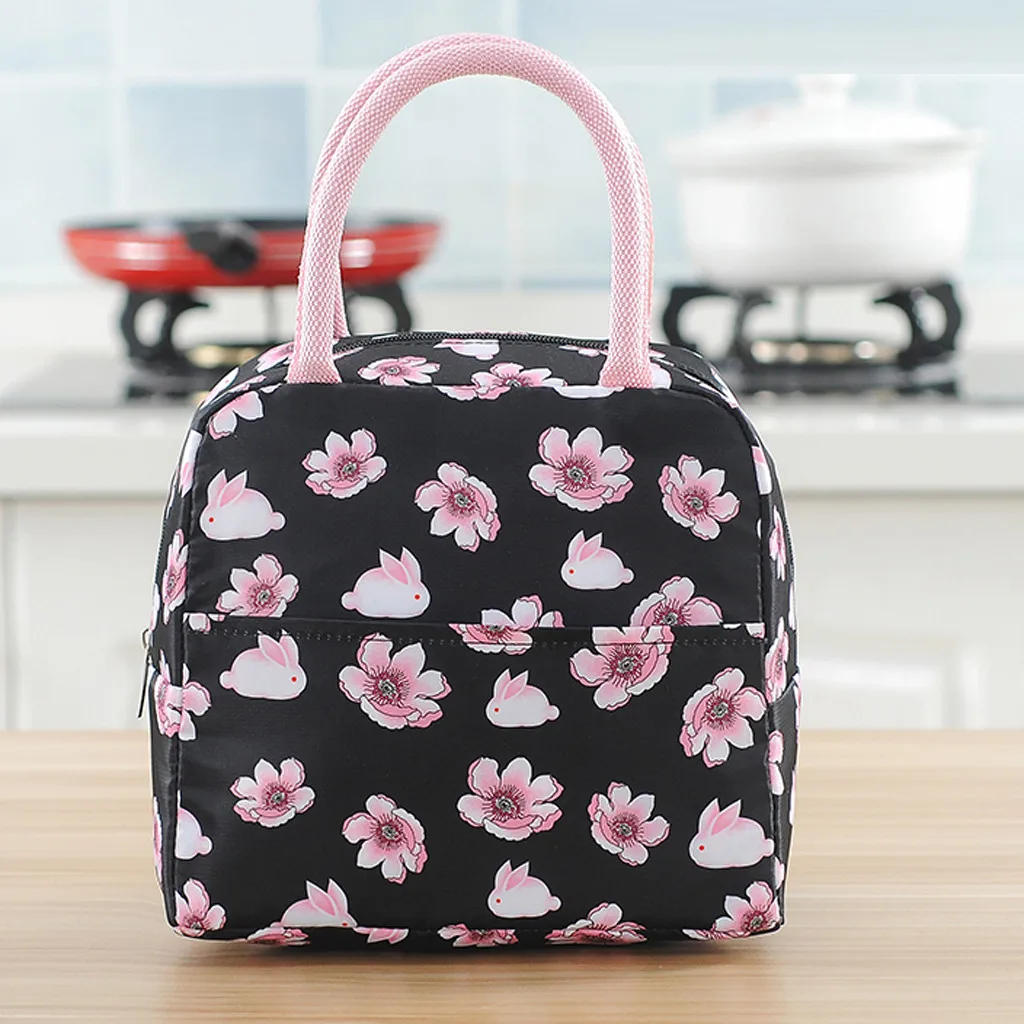 Maison Fabre 1PCs New Fresh Oxford Lunch Bags Insulation Cold Thickened Waterproof  Waterproof  Leisure Bags Cute Tote Bag 904