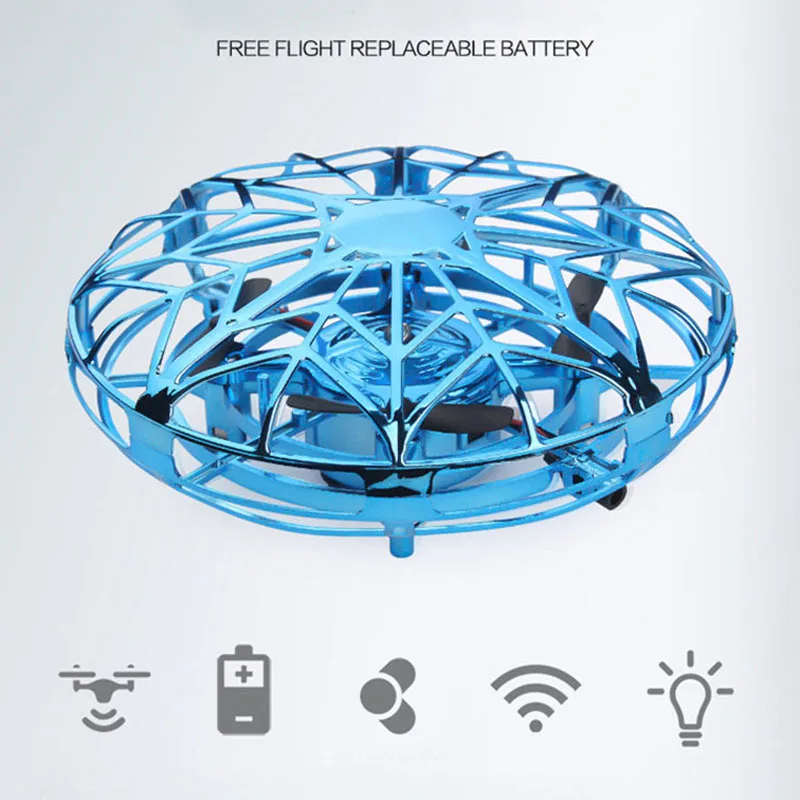 

Mini Drone UFO Hand Operated RC Helicopter Quadrocopter Dron Infrared Induction Aircraft Flying Ball Toys For Kids