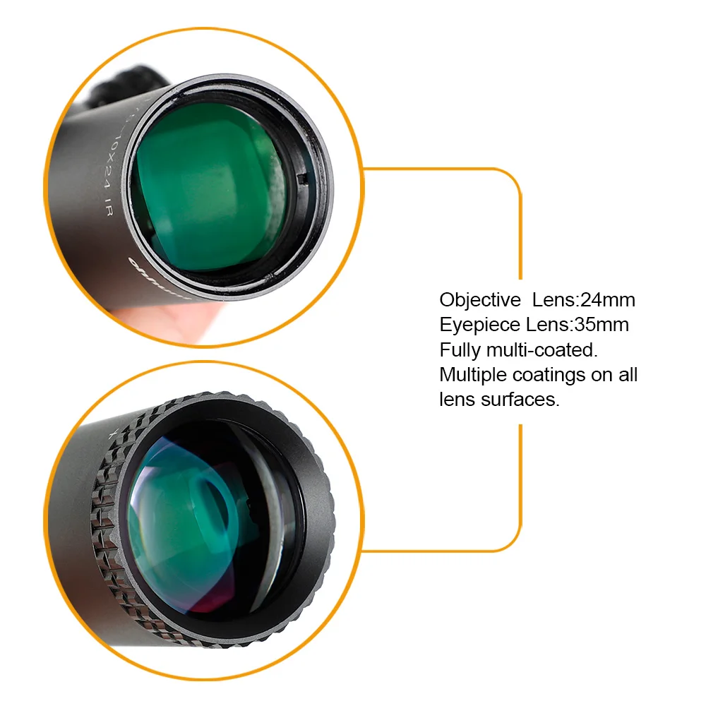 Ohhunt LR WA 1,75-10X24 ИК тактический компактный прицел стекло Выгравированная сетка турели замок сброс Охота противоударный оптический прицел