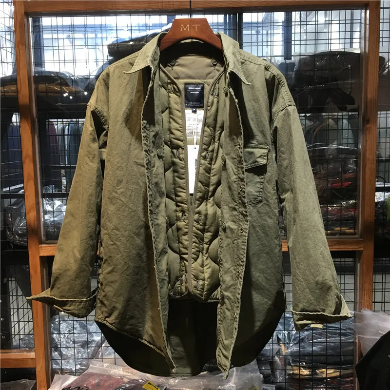 

Spring Winter Washing Disassemble Liner Thicken Cotton Padded Jacket Outdoor Training Hiking Climbing Combat Loose Fashion Coat