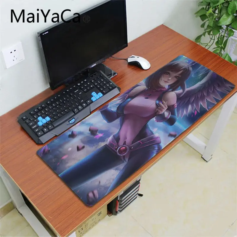 Lock Edge 30X70cm Maiyaca Аниме Коврик для мыши с принтом из мультфильма большого размера Резиновая подошва Противоскользящий коврик для клавиатуры ноутбук домашние офисные подарки коврик для мыши XL - Цвет: Lock Edge 30X70cm