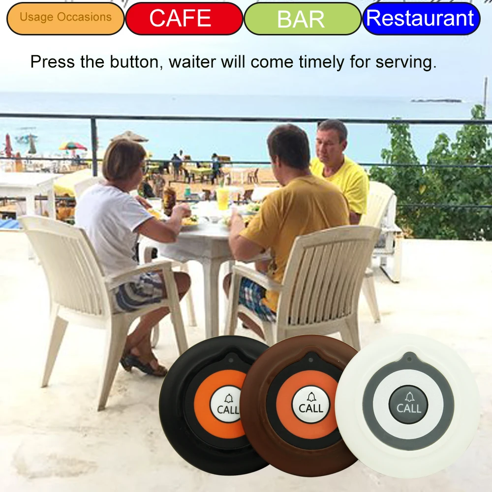 Wireless Calling System 10 pcs Waiter Call Buttons Pager Wireless Calling Systems