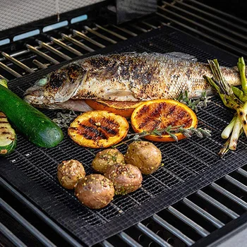 

Non Stick BBQ Grill Mat Reusable Barbecue Mat BBQ Smoker Grill Mat Barbeque Grilling Pad BBQ Grill Mesh Mat Barbecue Accessories