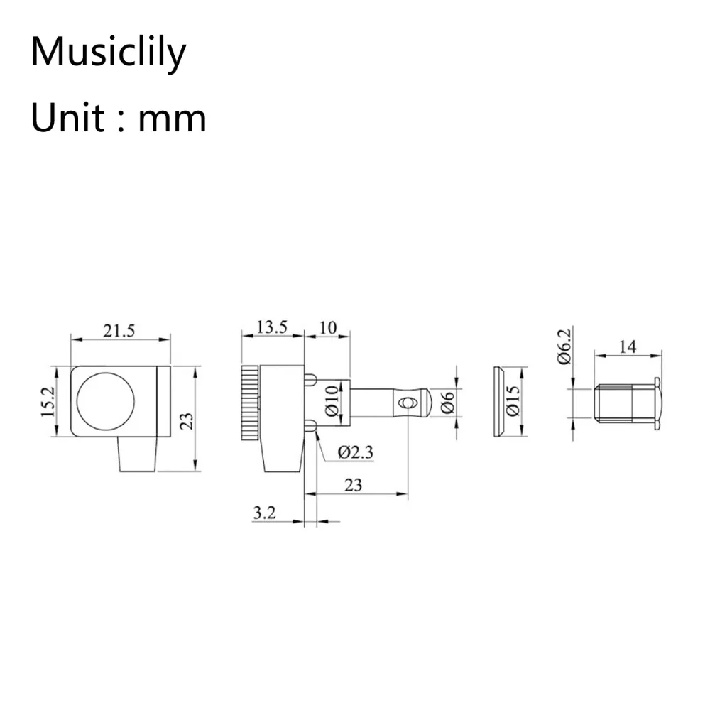 Musiclily Pro 6-in-line 2-pins гитарные блокирующие тюнеры машинные головки колышки набор ключей для Fender Strat/Tele, золото