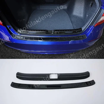 

For Honda Accord 2018-2020 Silver/Black titanium Rear Bumper Protector Plate Cover trim Car Styling Accessories