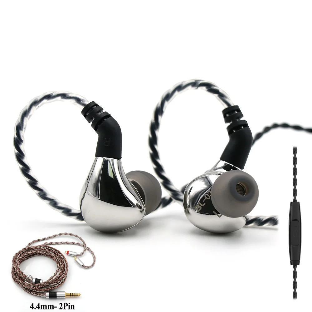 B with C8 4.4mm BLON BL-03 BL03 10 мм углеродные нанотрубки диафрагмы Динамический HIFI наушники опционально Tripowin C8 0,78 2Pin съемный кабель - Цвет: B with C8 4.4mm