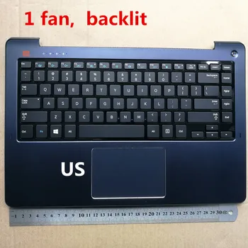 

US/Korean New laptop keyboard with touchpad palmrest for Samsung 530u4e BA75-04632A drak blue
