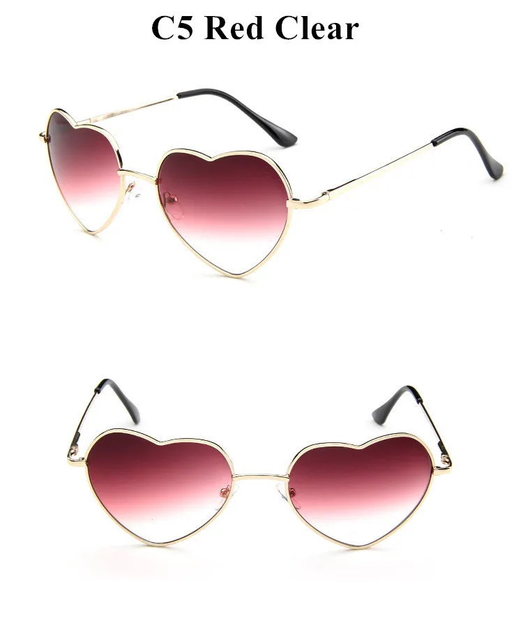 square sunglasses HBK Love Heart Shaped Sunglasses Women Men Small Red Sun Glasses Ladies Sexy Sweet Candy Brand Design Mirror Eyewear UV400 big round sunglasses